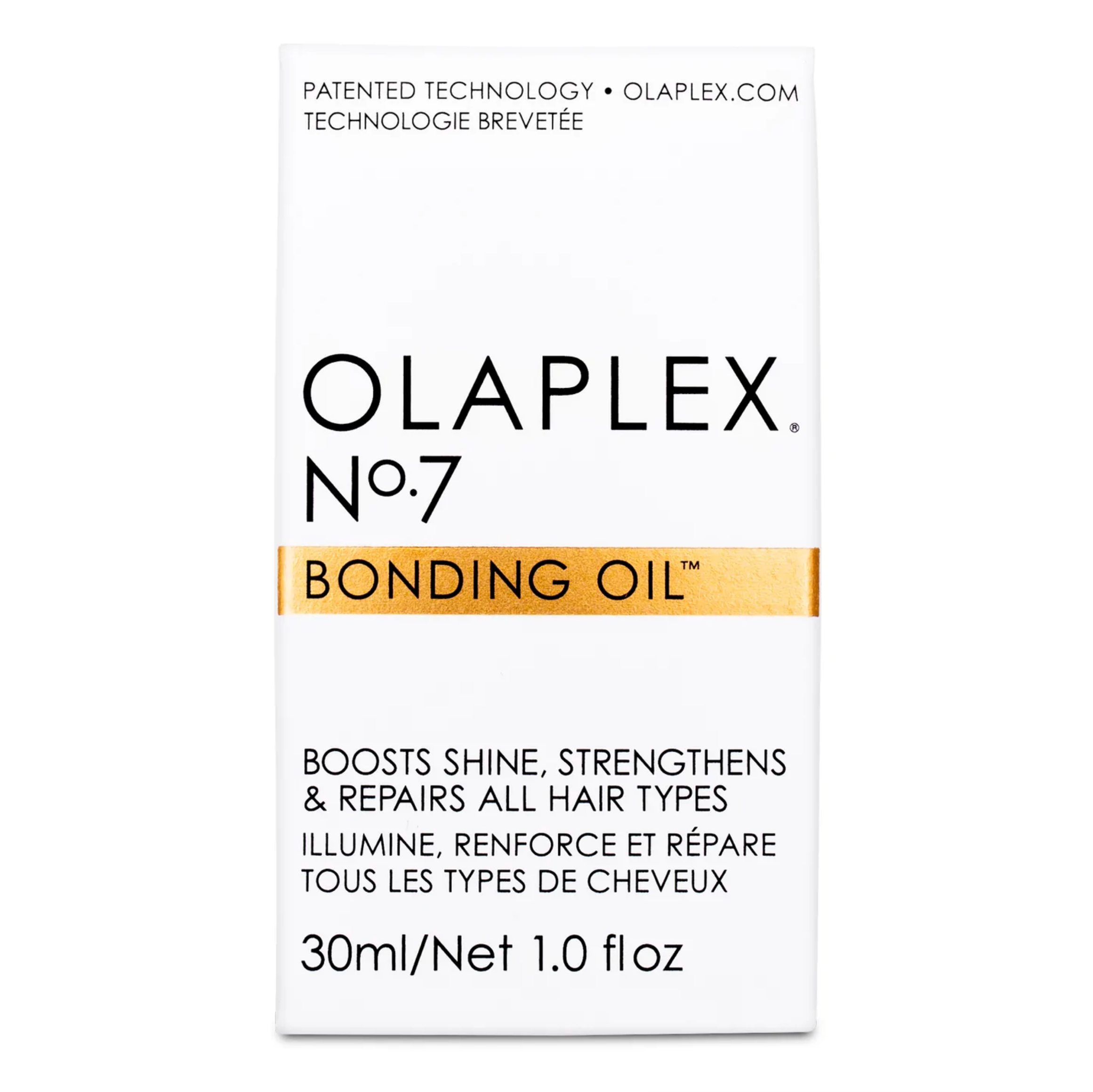 Huile qui illumine, renforce et répare tous les types de cheveux Olaplex N°7 Bond oil - Crème Salon