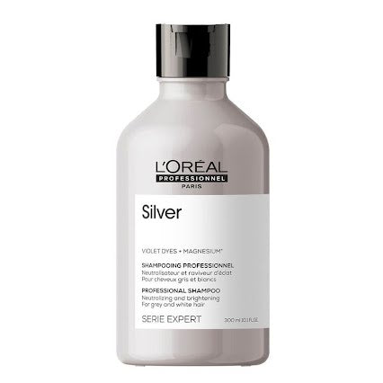 Shampooing silver déjaunisseur cheveux gris blancs L'Oréal - Crème Salon